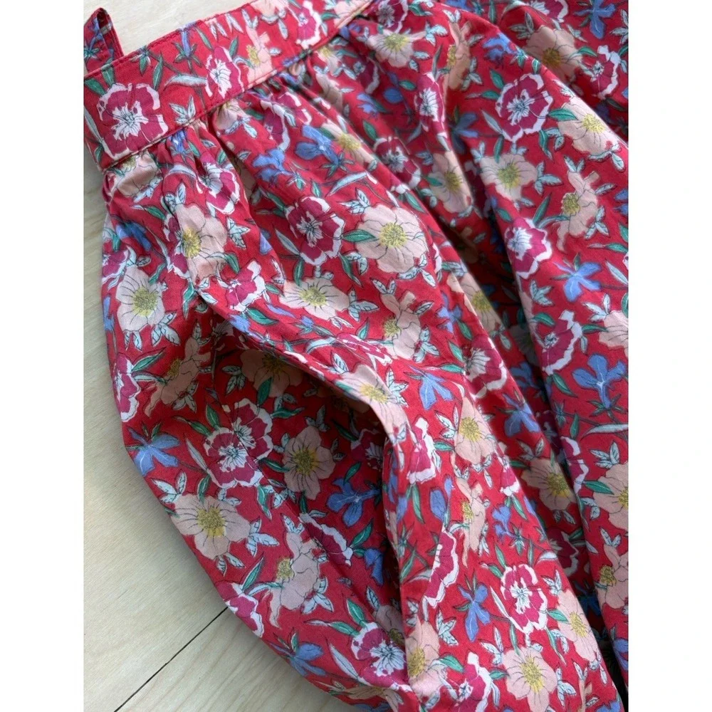 liberty Red Floral Midi Skirt